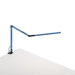 Z-Bar mini Desk Lamp with Metallic Black two-piece desk clamp (Warm Light; Blue) - Desk Lamps