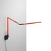 Z-Bar mini Desk Lamp with Metallic Black wall mount (Warm Light; Orange) - Wall Sconces