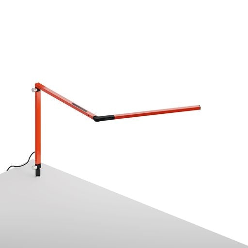 Z-Bar mini Desk Lamp with through-table mount (Warm Light; Orange) - Desk Lamps