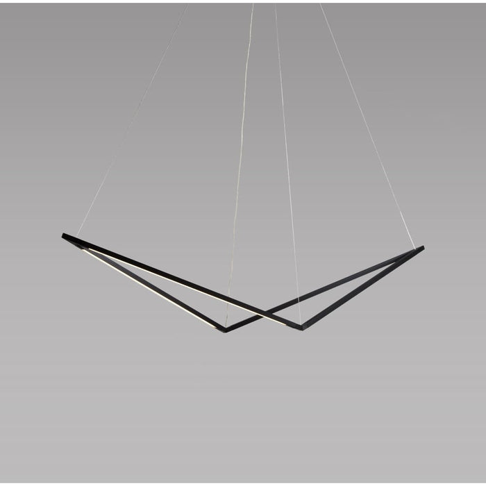 Z-Bar Pendant Bird Soft Warm Matte Black 24 light bars - Pendant