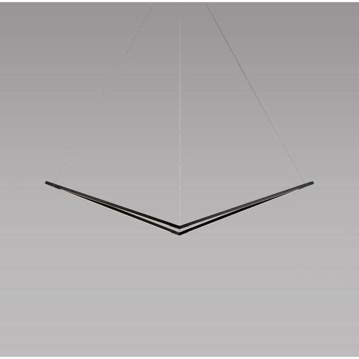 Z-Bar Pendant Bird Soft Warm Matte Black 24 light bars - Pendant