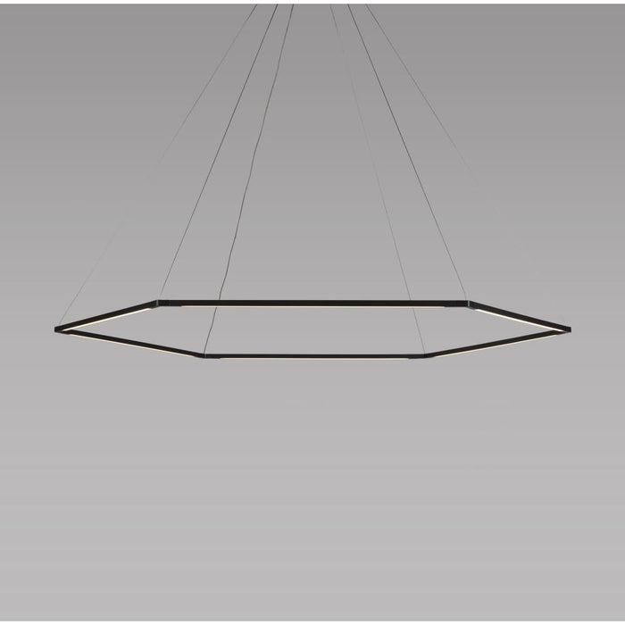 Z-Bar Pendant Honeycomb Soft Warm Matte Black 24 light bars - Pendant