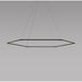 Z-Bar Pendant Honeycomb Soft Warm Matte Black 24 light bars - Pendant