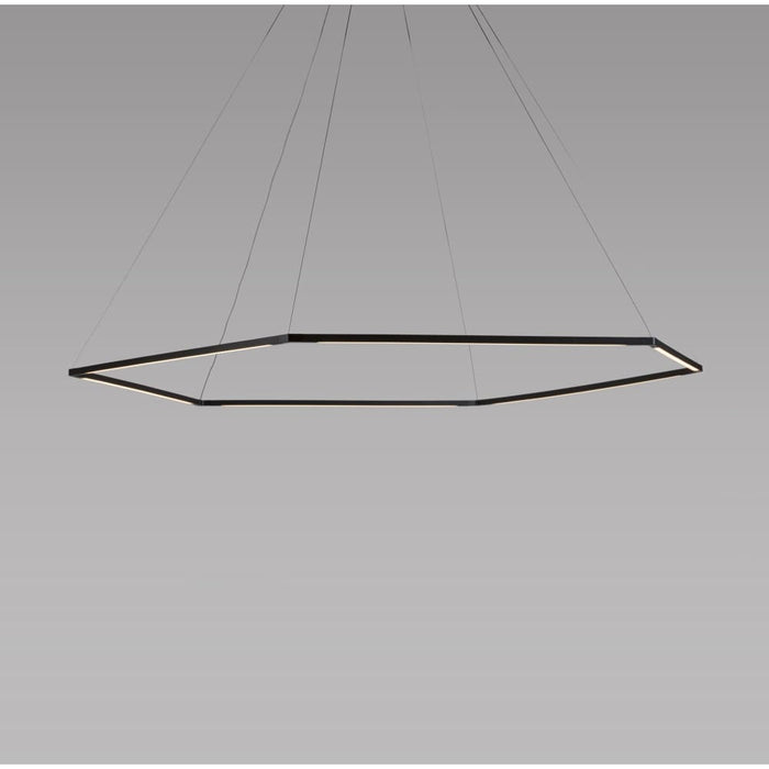 Z-Bar Pendant Honeycomb Soft Warm Matte Black 24 light bars - Pendant