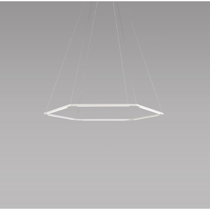 Z-Bar Pendant Honeycomb Soft Warm Matte White 16 light bars - Pendant