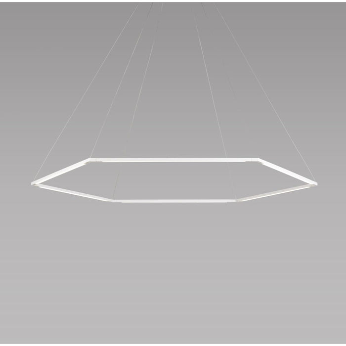 Z-Bar Pendant Honeycomb Soft Warm Matte White 24 light bars - Pendant