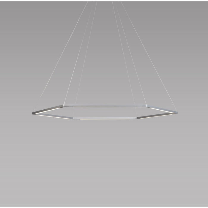 Z-Bar Pendant Honeycomb Soft Warm Silver 16 light bars - Pendant