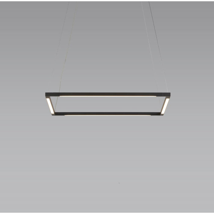 Z-Bar Pendant Square Soft Warm Matte Black 16 light bars - Pendant