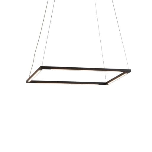 Z-Bar Pendant Square Soft Warm Matte Black 16 light bars - Pendants