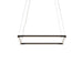 Z-Bar Pendant Square Soft Warm Matte Black 16 light bars - Pendants