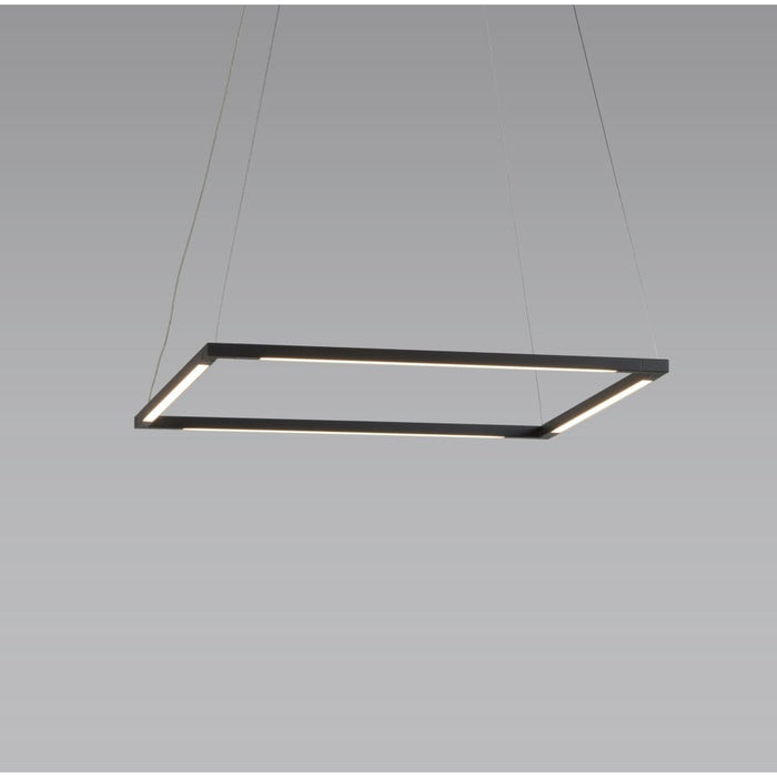 Z-Bar Pendant Square Soft Warm Matte Black 16 light bars - Pendant