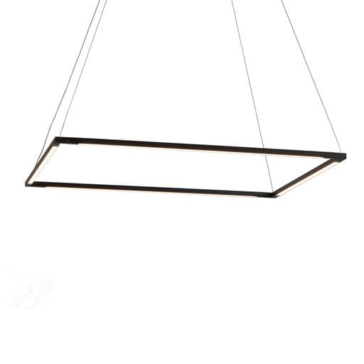 Z-Bar Pendant Square Soft Warm Matte Black 24 light bars - Pendants