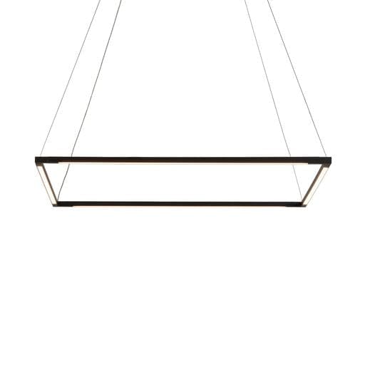 Z-Bar Pendant Square Soft Warm Matte Black 24 light bars - Pendants