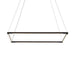 Z-Bar Pendant Square Soft Warm Matte Black 24 light bars - Pendants