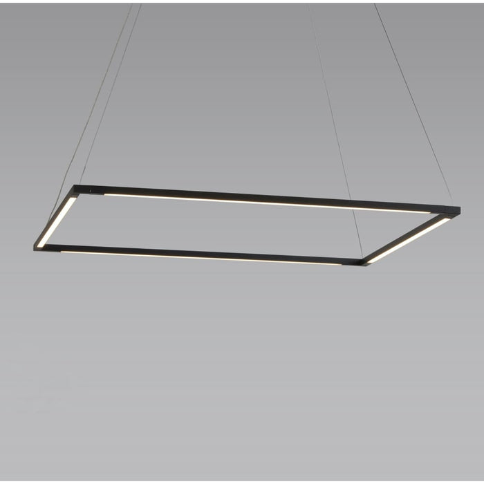 Z-Bar Pendant Square Soft Warm Matte Black 24 light bars - Pendant