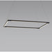 Z-Bar Pendant Square Soft Warm Matte Black 24 light bars - Pendant