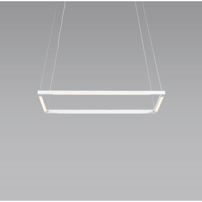 Z-Bar Pendant Square Soft Warm Matte White 16 light bars - Pendant