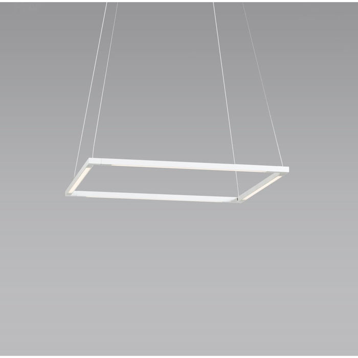 Z-Bar Pendant Square Soft Warm Matte White 16 light bars - Pendant