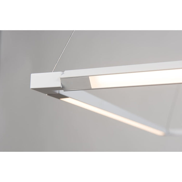 Z-Bar Pendant Square Soft Warm Matte White 24 light bars - Pendant