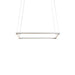 Z-Bar Pendant Square Soft Warm Silver 16 light bars - Pendants