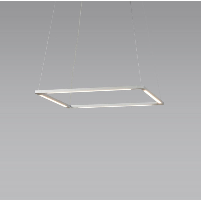 Z-Bar Pendant Square Soft Warm Silver 16 light bars - Pendant
