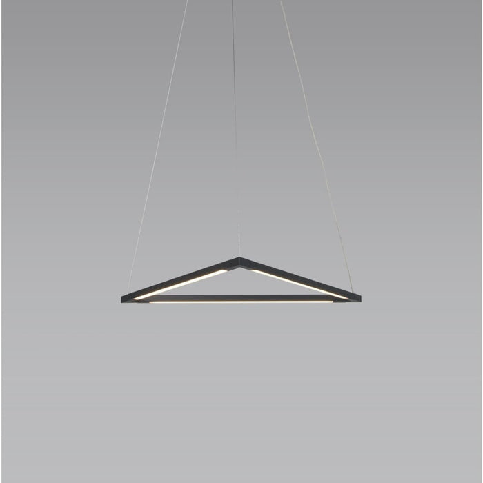 Z-Bar Pendant Triangle Soft Warm Matte Black 16 light bars - Pendant