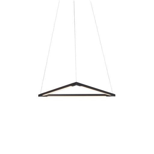 Z-Bar Pendant Triangle Soft Warm Matte Black 16 light bars - Pendants