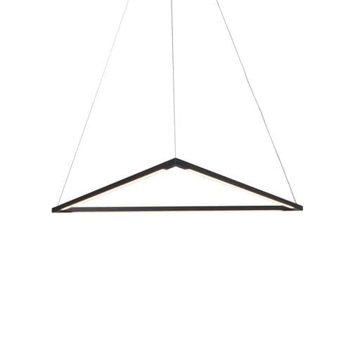 Z-Bar Pendant Triangle Soft Warm Matte Black 24 light bars - Pendants