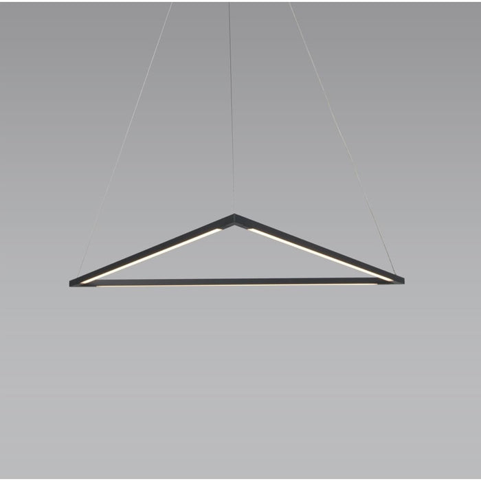 Z-Bar Pendant Triangle Soft Warm Matte Black 24 light bars - Pendant