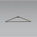 Z-Bar Pendant Triangle Soft Warm Matte Black 24 light bars - Pendant