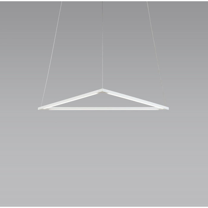 Z-Bar Pendant Triangle Soft Warm Matte White 24 light bars - Pendant