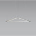 Z-Bar Pendant Triangle Soft Warm Silver 24 light bars - Pendant