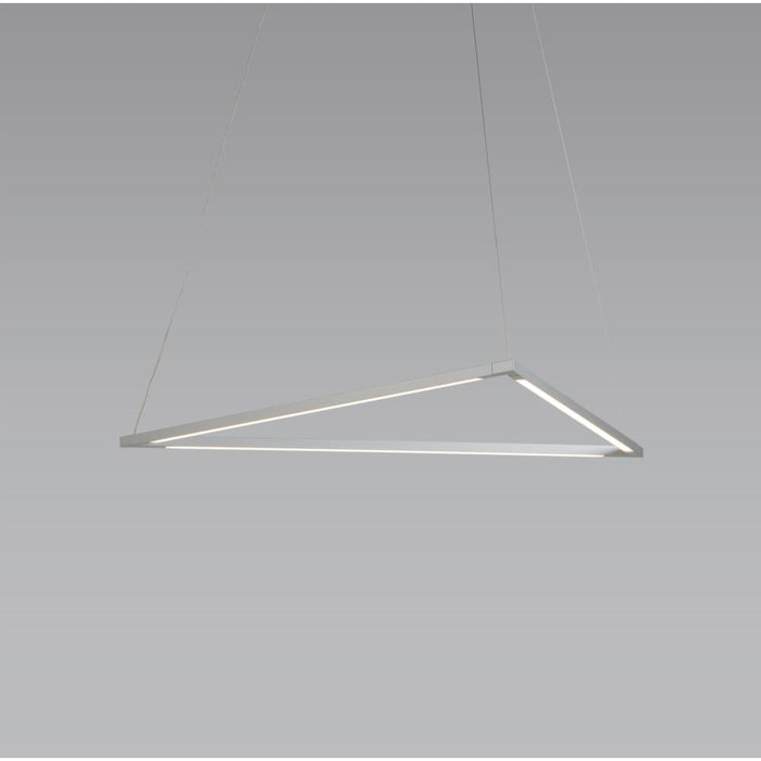 Z-Bar Pendant Triangle Soft Warm Silver 24 light bars - Pendant