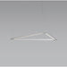 Z-Bar Pendant Triangle Soft Warm Silver 24 light bars - Pendant
