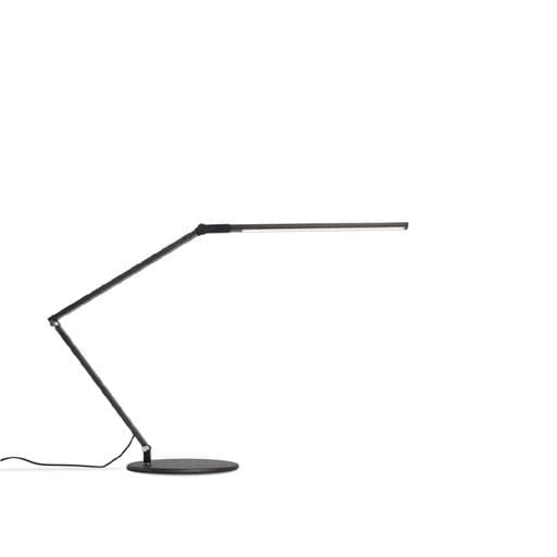 Z-Bar slim Desk Lamp with base (Cool Light; Metallic Black) - Desk Lamps
