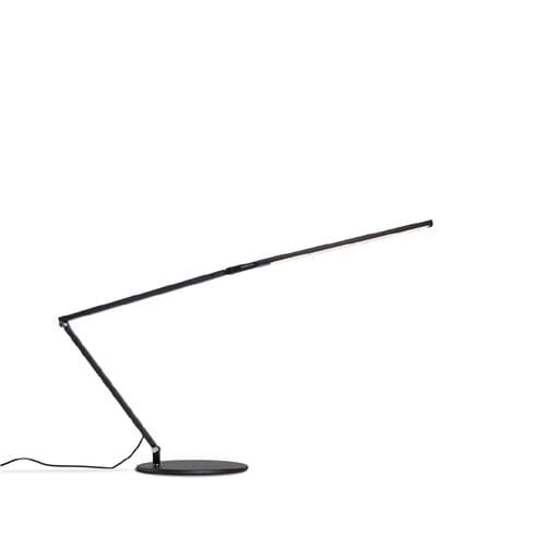 Z-Bar slim Desk Lamp with base (Warm Light; Metallic Black) - Desk Lamps