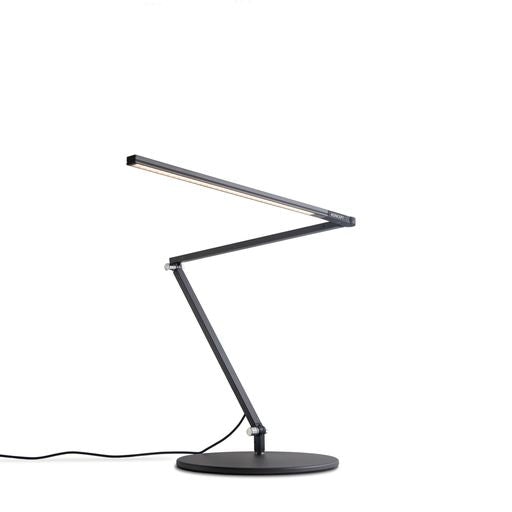 Z-Bar slim Desk Lamp with base (Warm Light; Metallic Black) - Desk Lamps