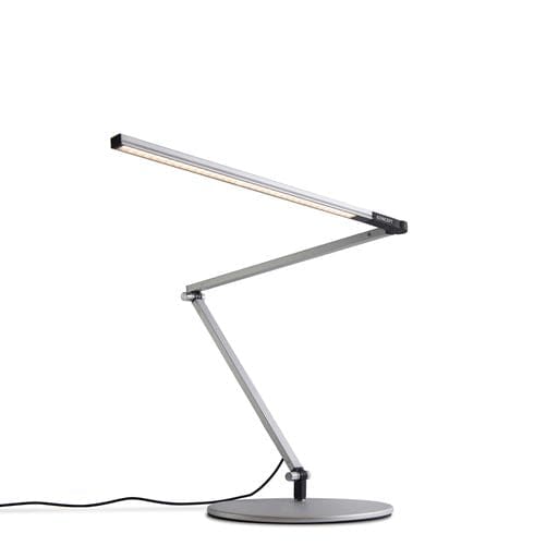 Z-Bar slim Desk Lamp with base (Warm Light; Silver) - Desk Lamps