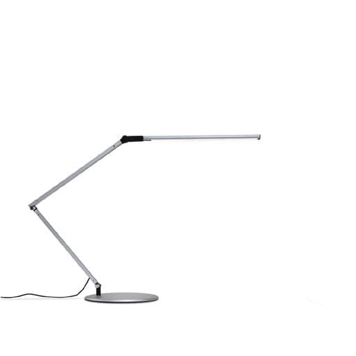 Z-Bar slim Desk Lamp with base (Warm Light; Silver) - Desk Lamps