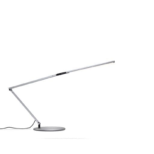 Z-Bar slim Desk Lamp with base (Warm Light; Silver) - Desk Lamps