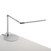 Z-Bar slim Desk Lamp with base (Warm Light; Silver) - Desk Lamps
