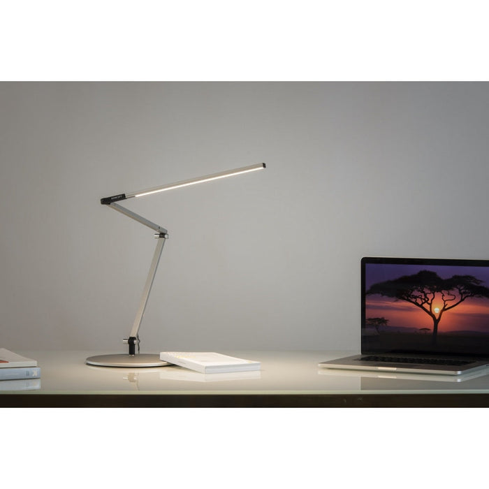 Z-Bar slim Desk Lamp with base (Warm Light; Silver) - Desk Lamp
