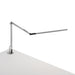 Z-Bar slim Desk Lamp with grommet mount (Cool Light; Silver) - Desk Lamps