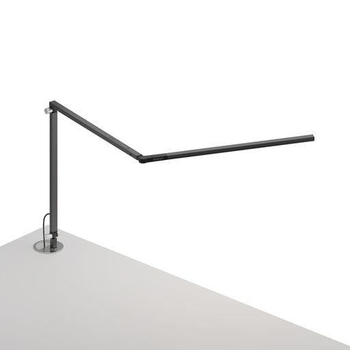 Z-Bar slim Desk Lamp with grommet mount (Warm Light; Metallic Black) - Desk Lamps