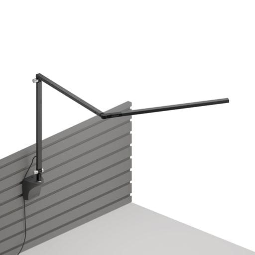 Z-Bar slim Desk Lamp with slatwall mount (Cool Light; Metallic Black) - Desk Lamps