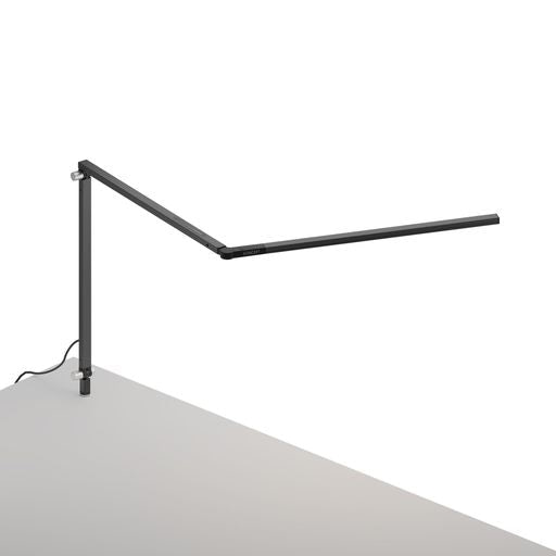 Z-Bar slim Desk Lamp with through-table mount (Warm Light; Metallic Black) - Desk Lamps