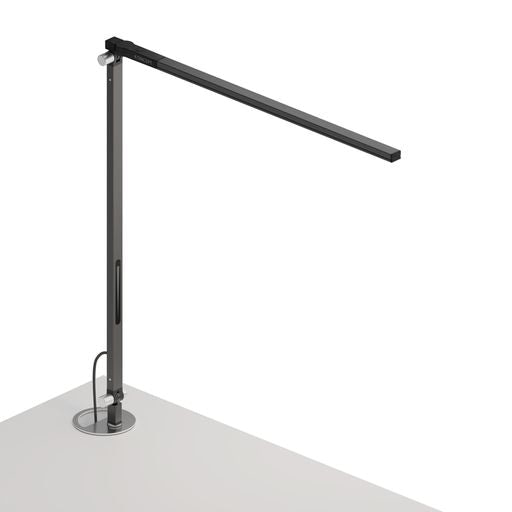 Z-Bar Solo Desk Lamp with grommet mount (Warm Light; Metallic Black) - Desk Lamps
