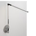 Z-Bar Solo Desk Lamp with hardwire wall mount (Cool Light; Silver) - Wall Sconces