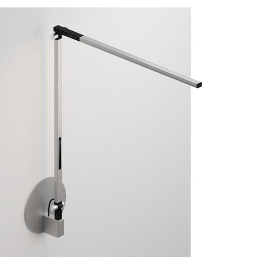 Z-Bar Solo Desk Lamp with hardwire wall mount (Warm Light; Silver) - Wall Sconces