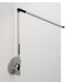 Z-Bar Solo Desk Lamp with hardwire wall mount (Warm Light; Silver) - Wall Sconces